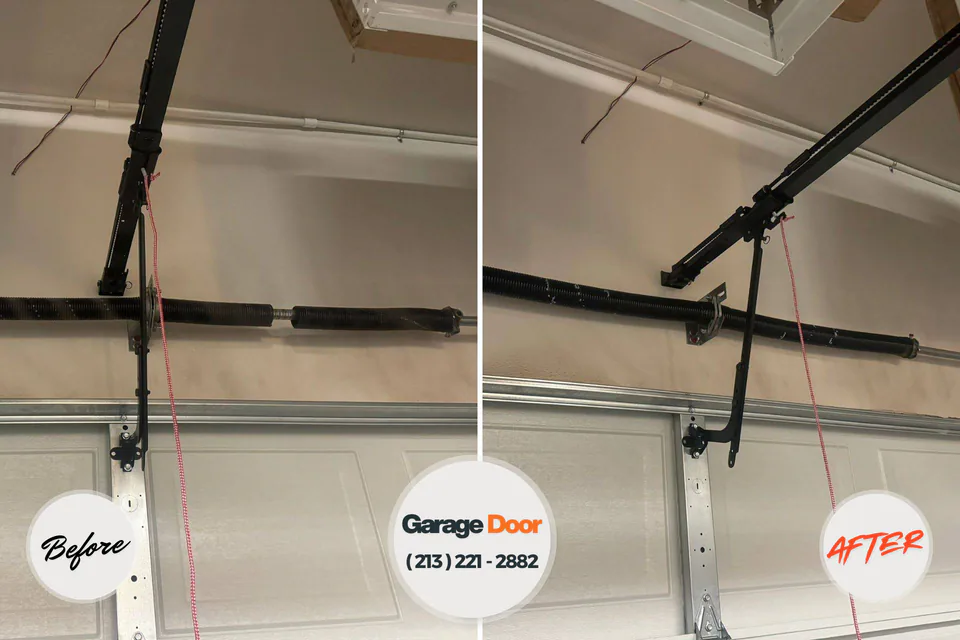 Before and after: garage door repair 65714
